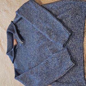 ALESBURY,NWOT, Navy Jared Seed Stitch Quarter Zip Sweater Size M,Blue
